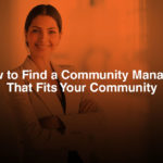 community manager that fits your community - a girl in a suit cross hands smiling